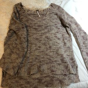 Earthy Purple Free People Cashmere Sweater